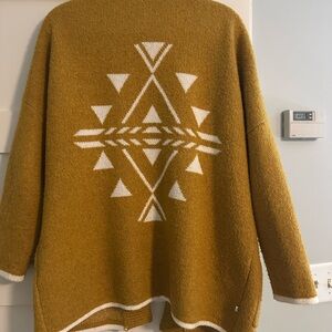 Elegant Mustard Open-Front Cardigan